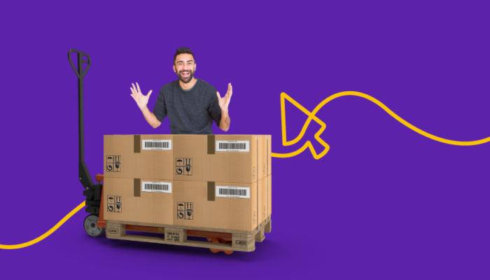 man with boxes