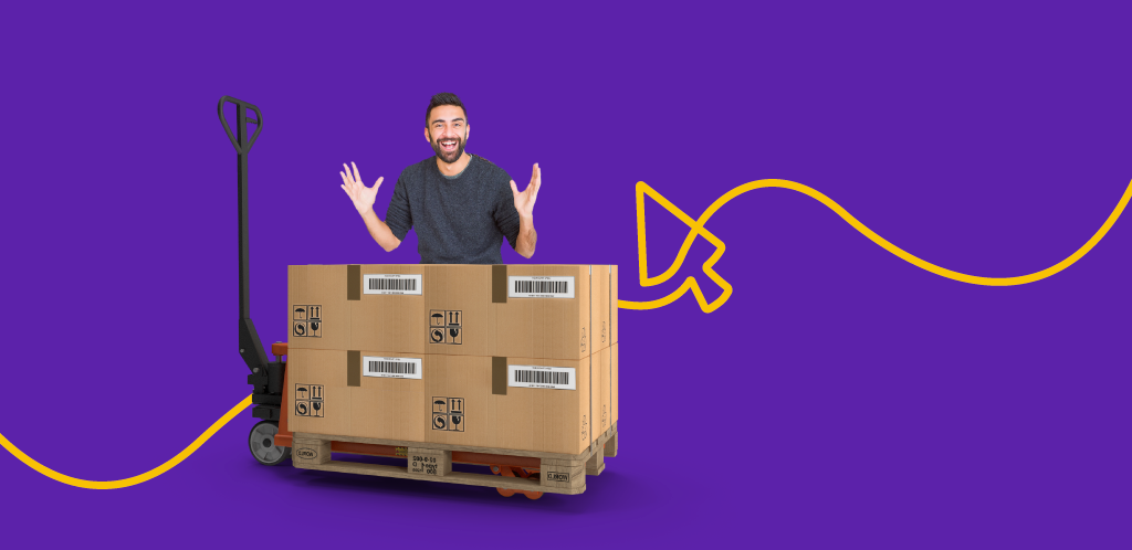 man with boxes