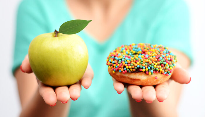 Choosing between an apple or a donut
