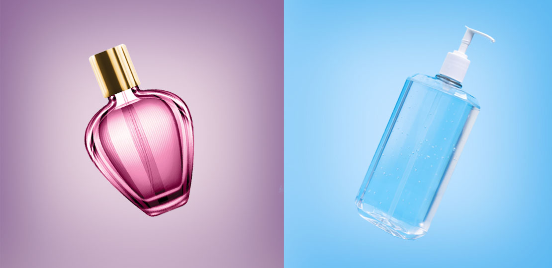 Perfume and hand sanitizer