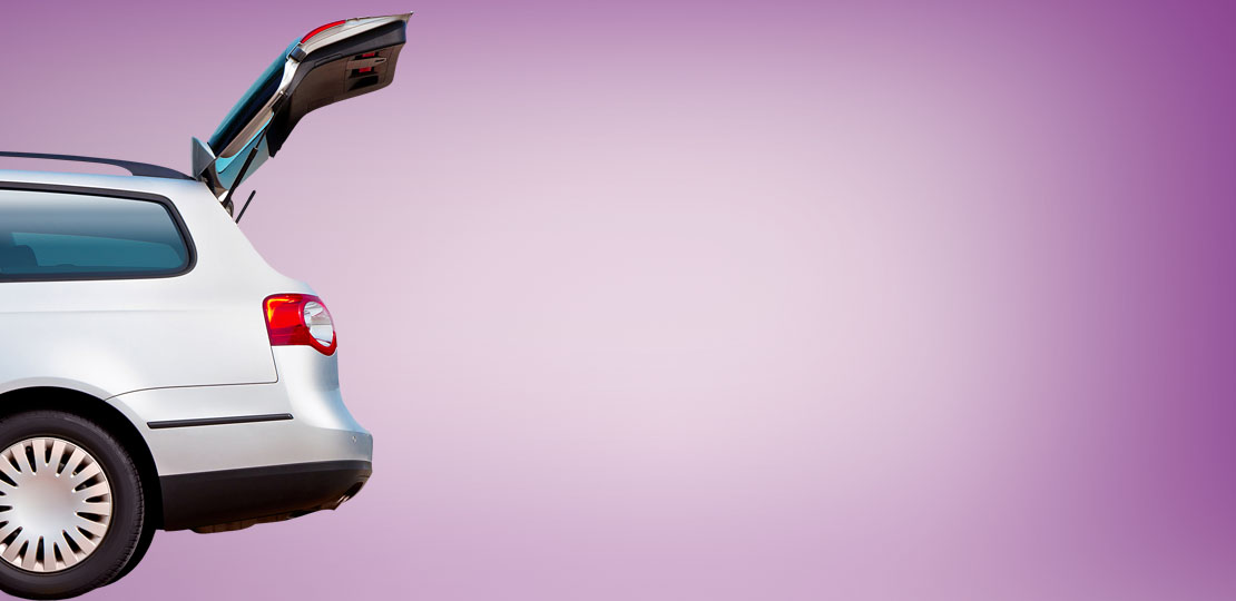 Car open for curbside delivery